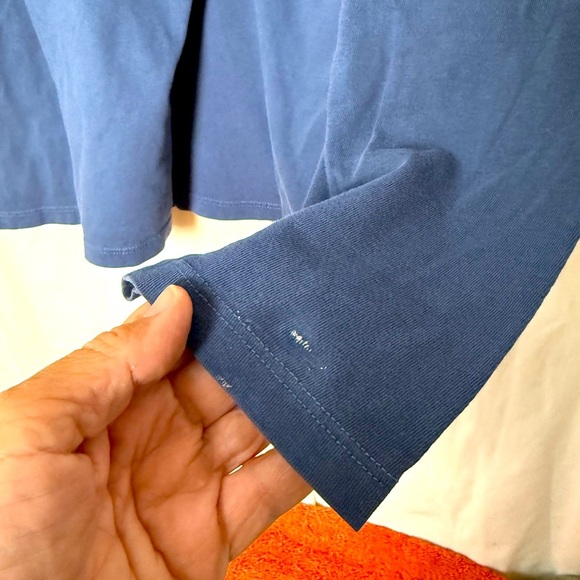 Life is Good Crusher Tee V-Neck Long Sleeve Camping Tee "Simplify" *Flaw* - Picture 5 of 6